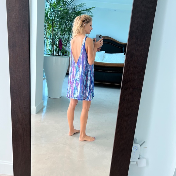 Fits a Small Too, Tye Dye Dress or Abstract Print, Beachy, Show Me Your MuMu - Picture 3 of 3